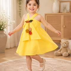 Yellow Butterfly Bow Dress