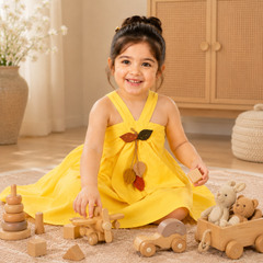 Yellow Butterfly Bow Dress