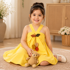 Yellow Butterfly Bow Dress
