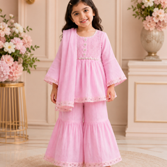 Blush Whisper Sharara Set