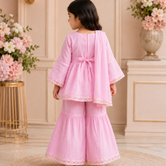 Blush Whisper Sharara Set