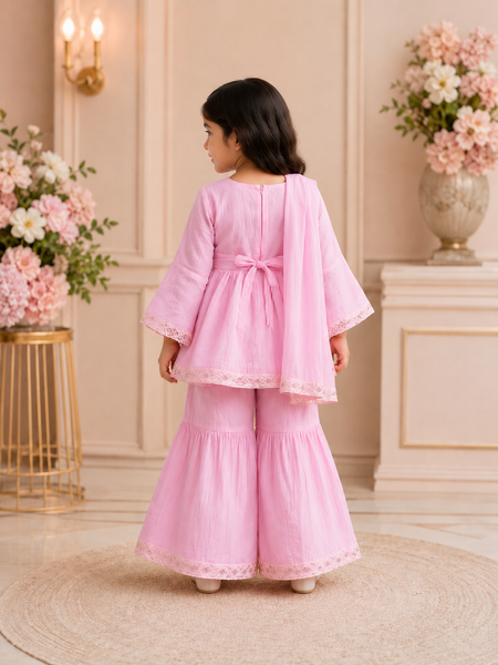 Blush Whisper Sharara Set