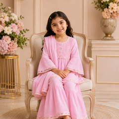 Blush Whisper Sharara Set