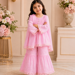 Blush Whisper Sharara Set