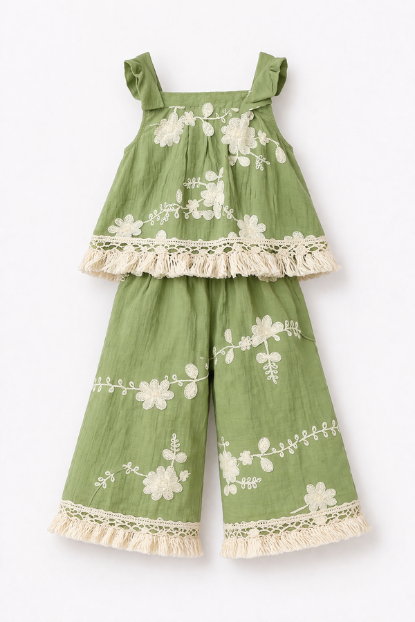 Olive Bloom Co-ord Set