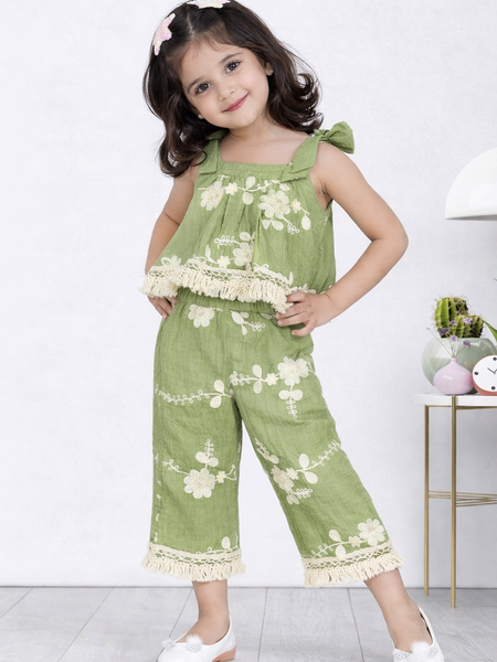 Olive Bloom Co-ord Set