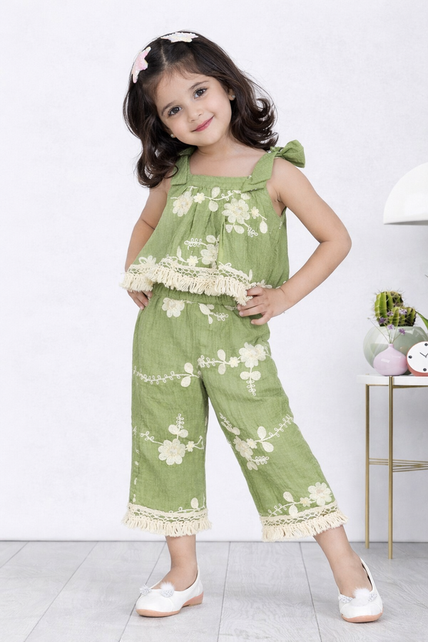 Olive Bloom Co-ord Set